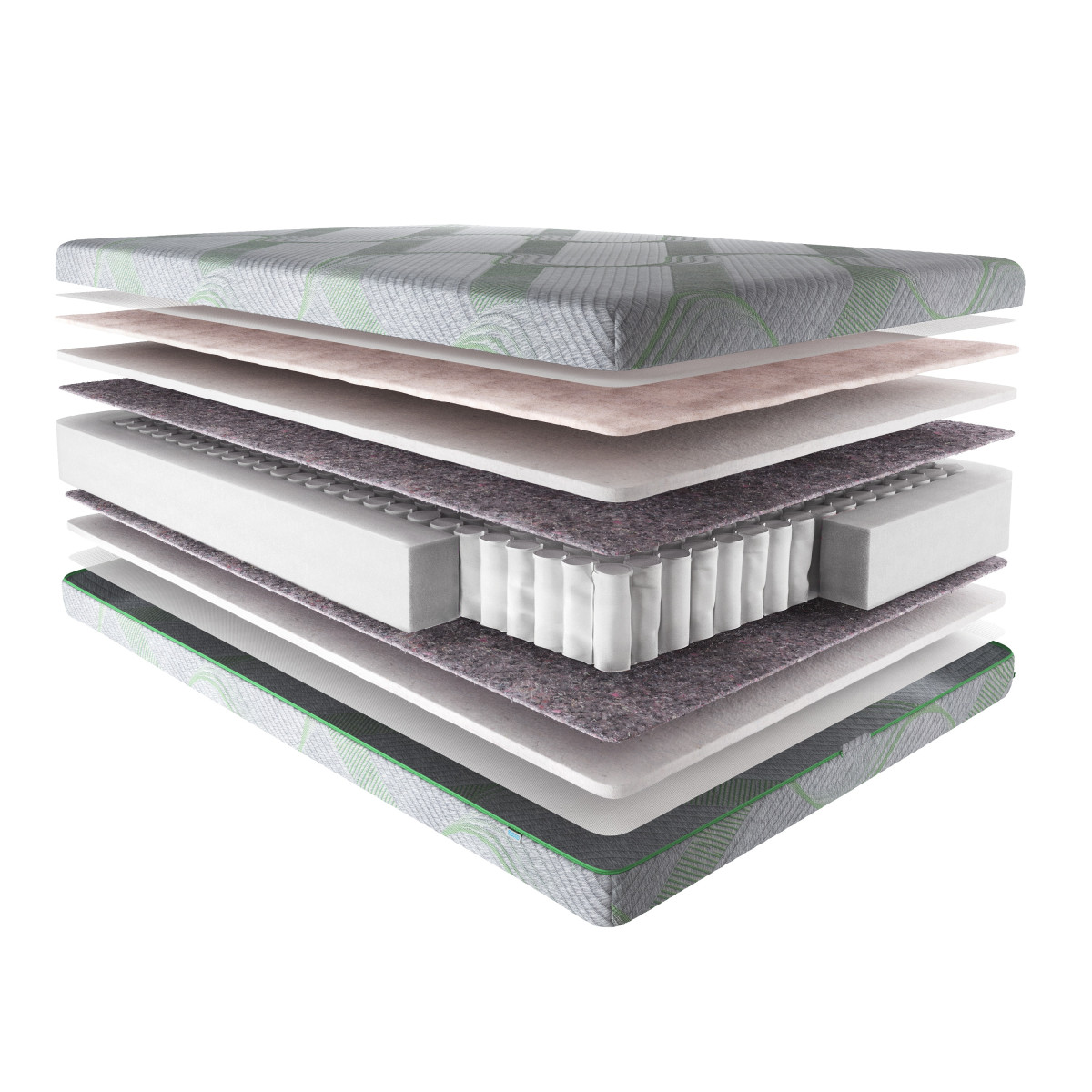 Пружинний ортопедичний матрац Usleep PhytoLife Organic Linen 120x200