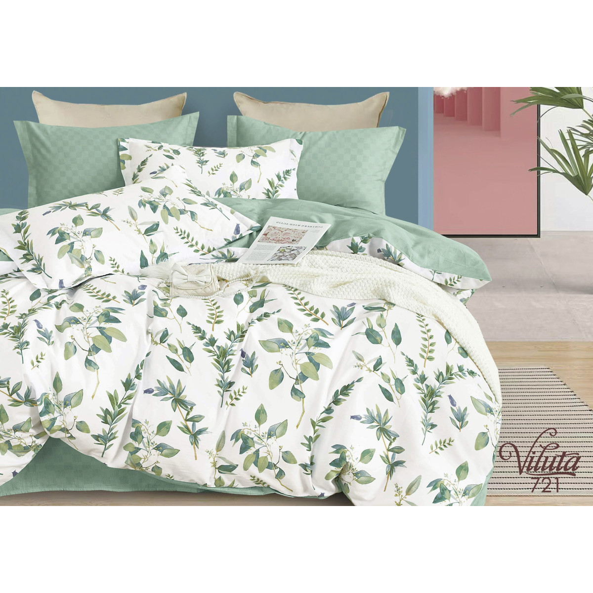 Комплект постельного белья Viluta Полуторный Сатин Twill 721