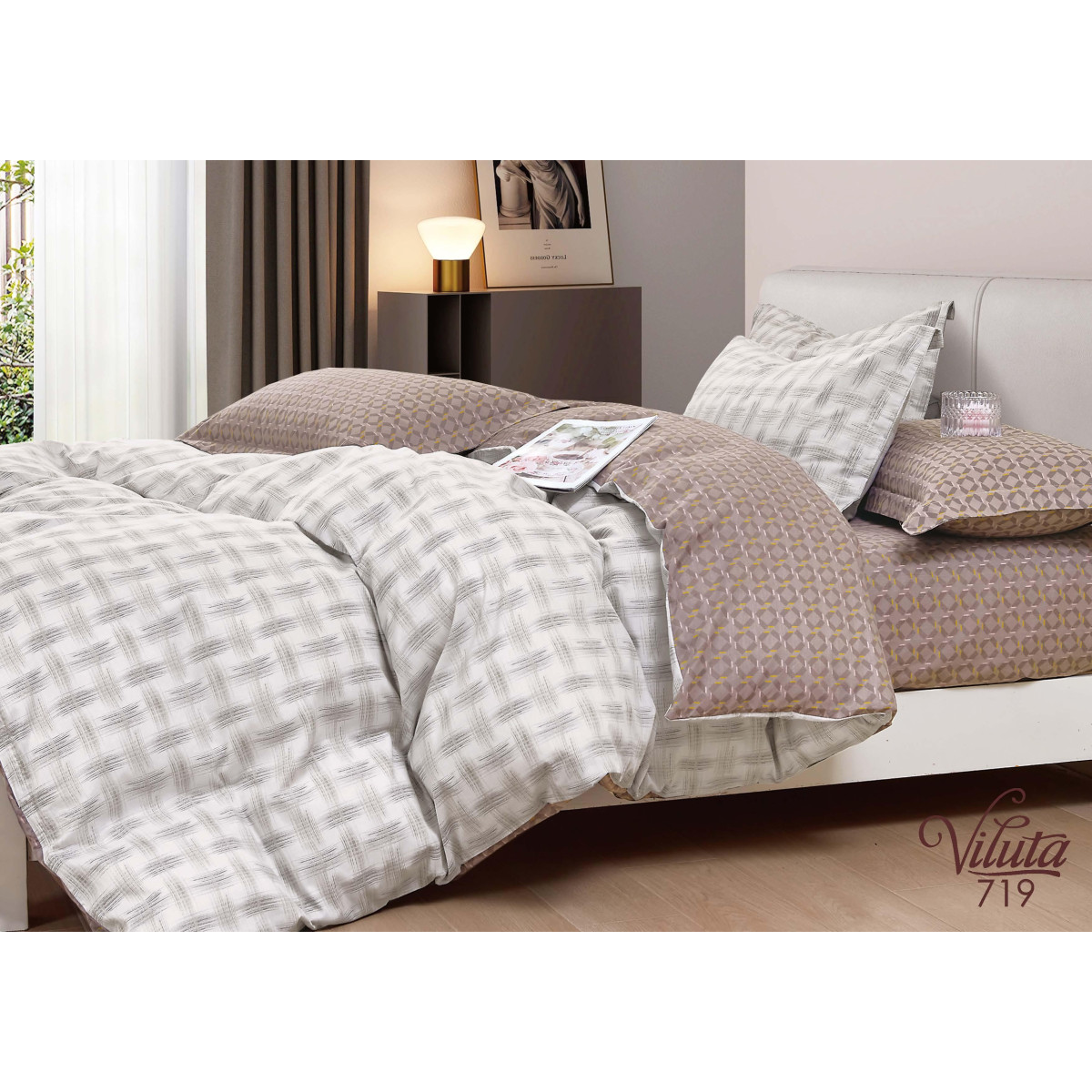 Комплект постельного белья Viluta Полуторный Сатин Twill 719